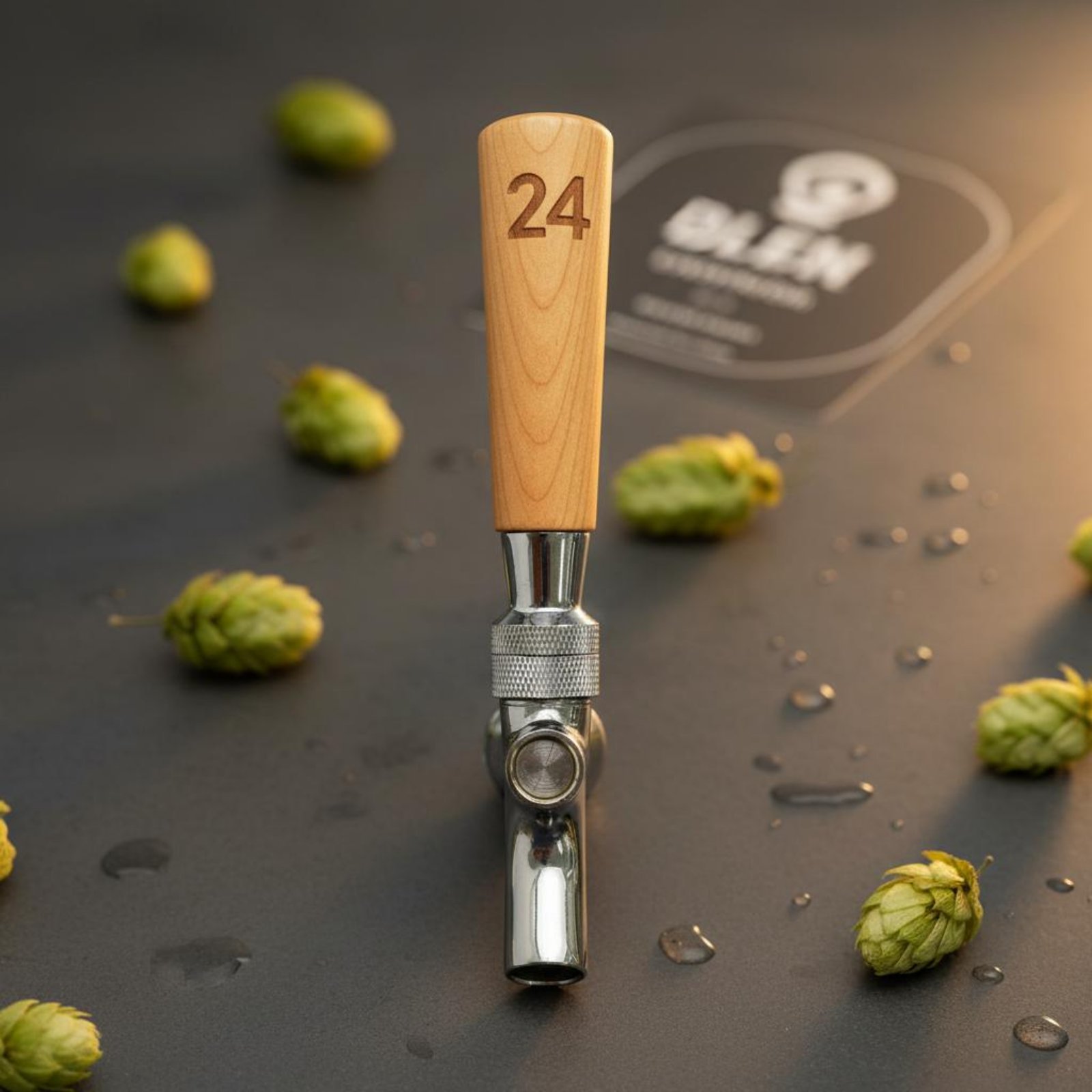 Wine To Beer - Manija Corta de Madera para Grifo