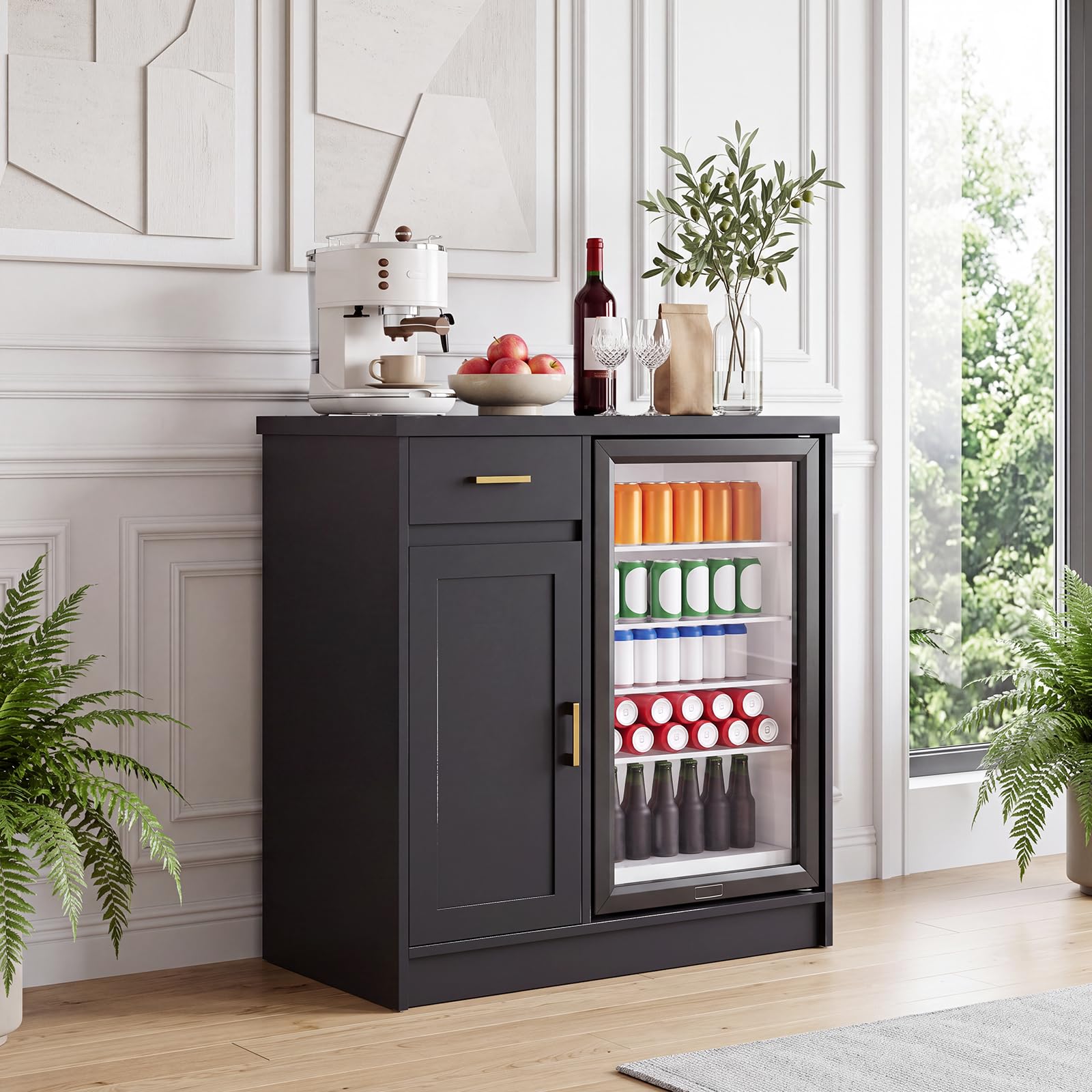 Mueble Bar de Vino Estilo Rúst - Wine Beer Refrigerator reseña y precio
