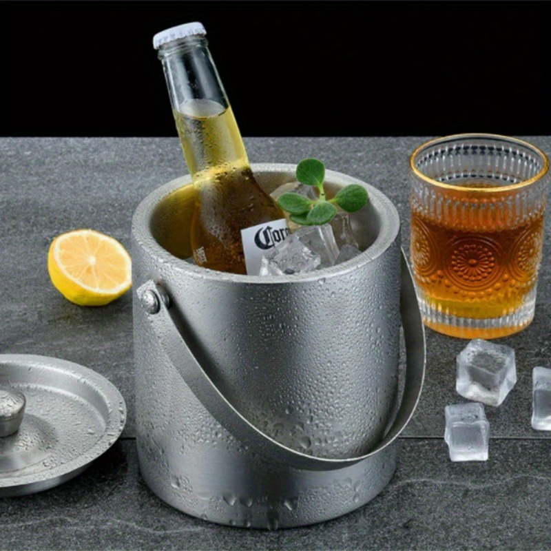 Cubo de hielo aislado de acero - Wine Beer Holder reseña y precio
